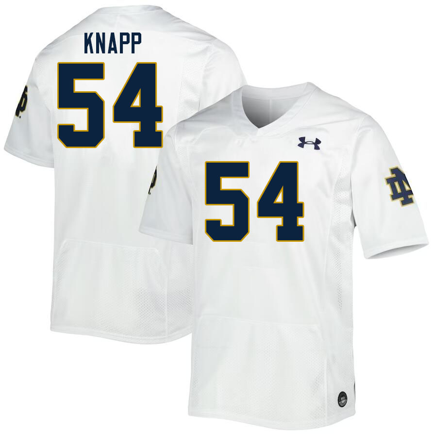 Men #54 Anthonie Knapp Notre Dame Fighting Irish College Football Jerseys Stitched-White